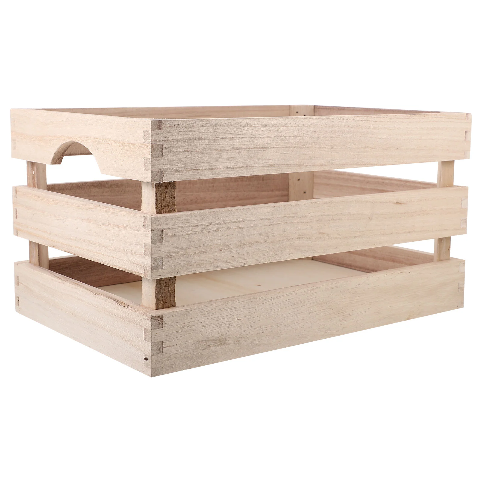 Wooden Storage Box Desktop Organizer Collapsible Bins Pencil Holder Large Basket Container Drawer