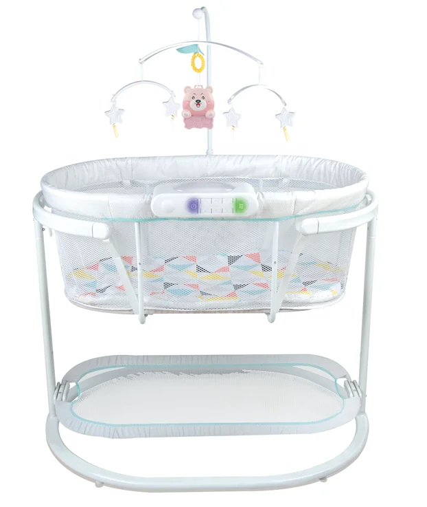 الحديثة متعددة الوظائف الطفل سوينغ السرير مع سلالة الموسيقية مهد ناموسية ولعب معلقة الخشب الصلب