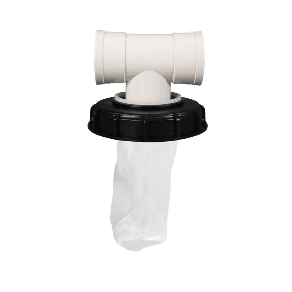 163 mm IBC Ton drumfittingen kunststof dop met filterschroef T-vormig/rechte kop/elleboog/verticaal regenwaterfilterafdekking wasbaar