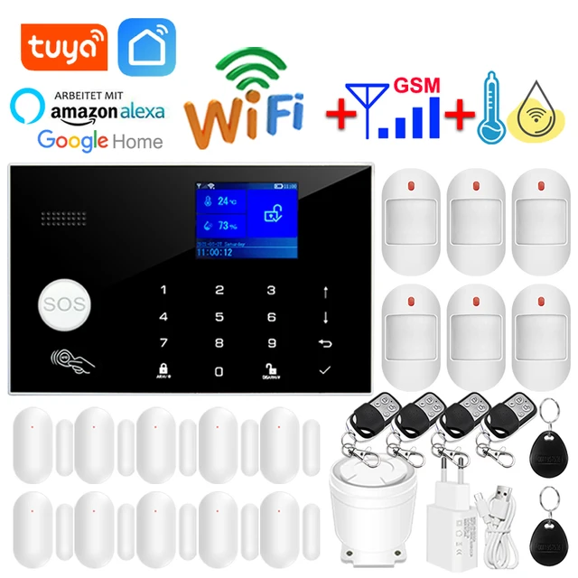 Tuya WiFi GSM domowy system alarmowy antywłamaniowy prezent dla rodzin dla matki ojca dla chłopaka dziewczyny dla dziadka