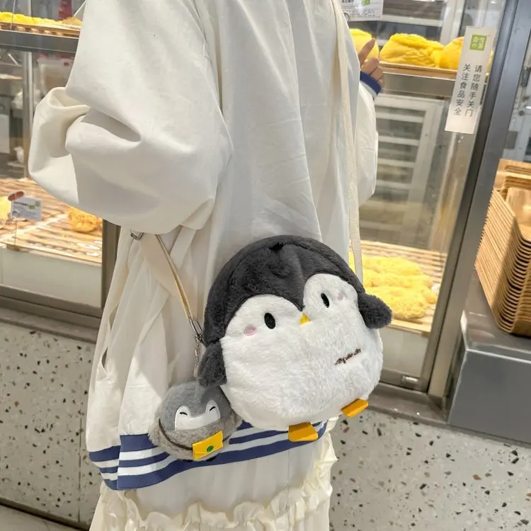 Kawaii Penguin Plush Bag Women Soft Lovely Purses and Handbags Girls Crossbody Bags For Women Shoulder Bag Bolso Mujer Phone Bag