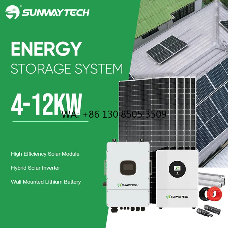 Residential 5KW 8KW 10KW Complete Solar Panel Kit Wth Lithium Battery Home Solar Power System