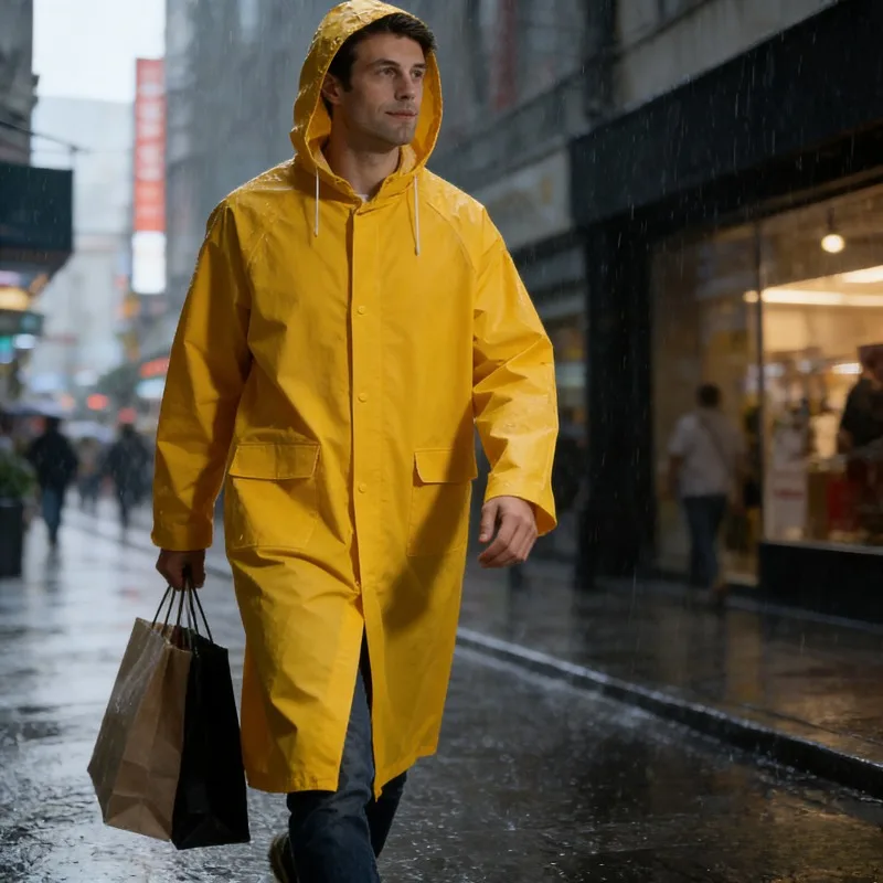 

Thickened and pvc one-piece raincoat outdoor labor insurance dual-purpose trench coat poncho cycling raincoat