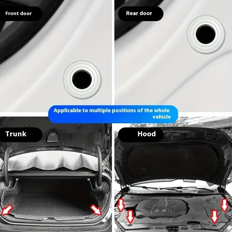 25Pcs Silicone Car Door Shock-Absorbing Pads, Designed to Reduce Vibrations And Noise, Vehicle Quieter for Most Car Models