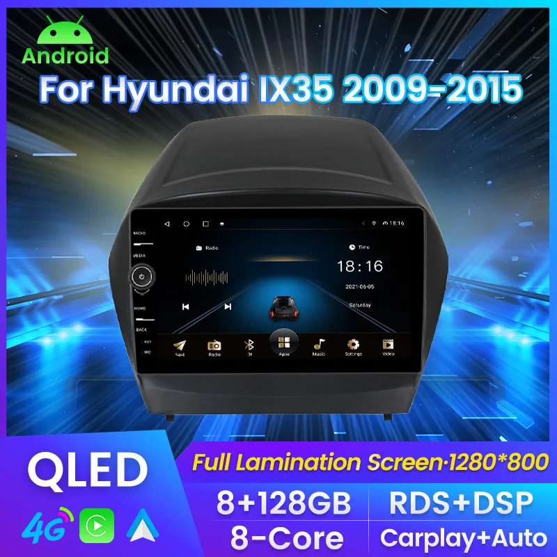 

QLED Screen Car Radio Android All in One For Hyundai Tucson 2 LM IX35 2009 - 2015 Multimedia Player Carplay Android auto No 2din