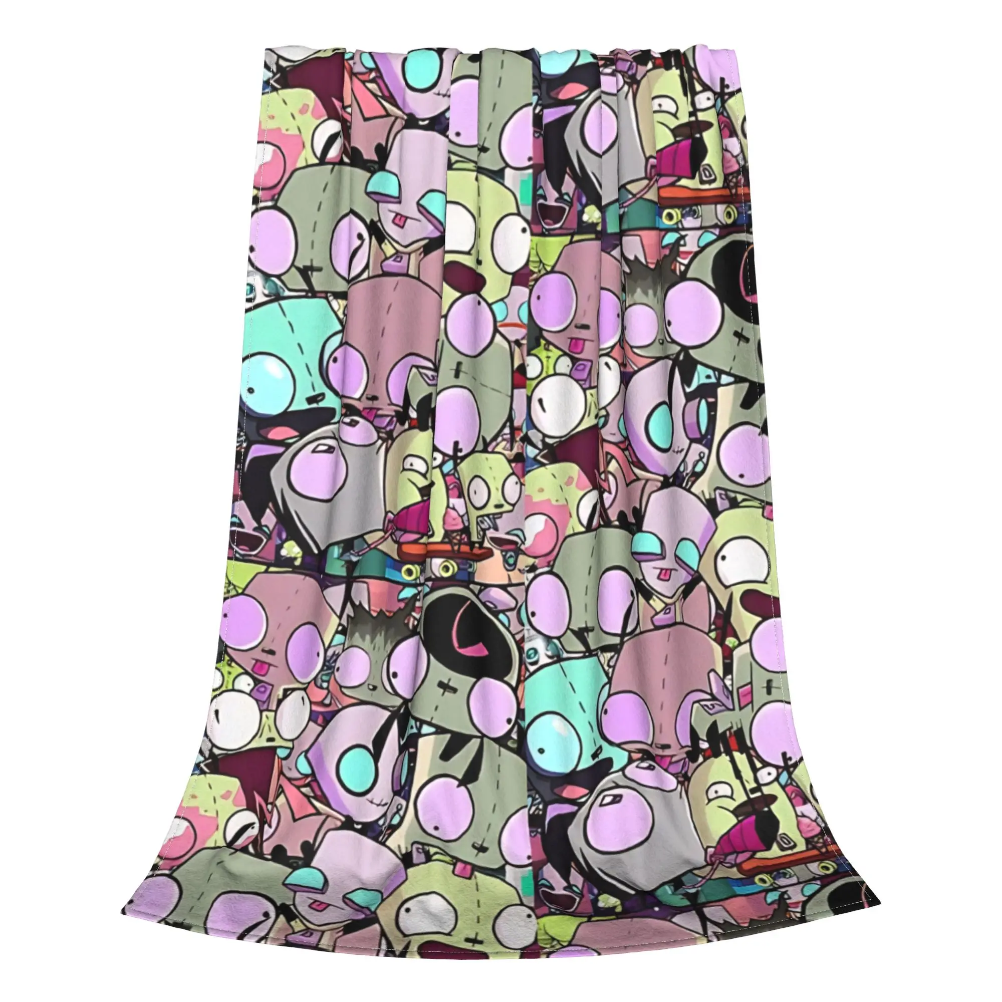 1PC goofy  Invader Zim Home Room Decorations Winter Blankets For Adults Bedding Home Interior Sofa Knee
