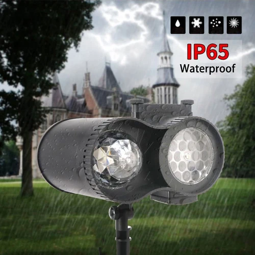 Imagen 2 del producto Nuevas luces de proyección láser impermeables de 15W, lámpara de escenario para vacaciones, exteriores, interiores, proyector de Navidad, luces Led para fiesta y escenario