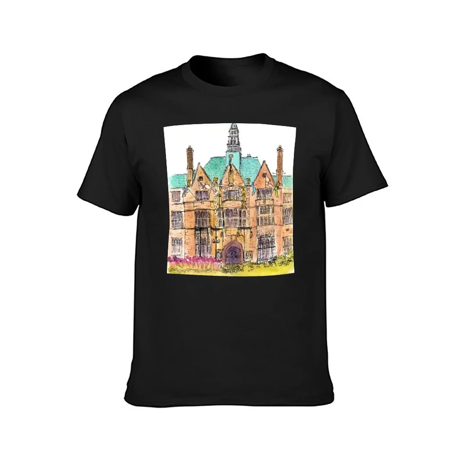 Entrance to Coventry Council House - Urban Sketch T-Shirt customs for a boy mens clothes