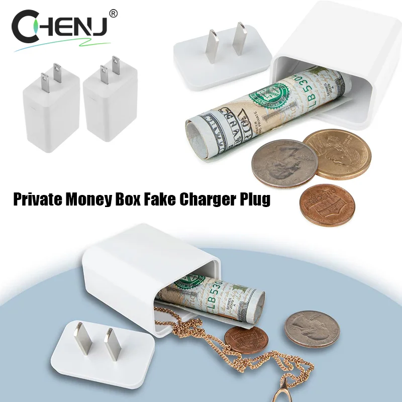 1Pc Fake Charger Sight Secret Home Diversion Stash Can Safe Container Hiding Spot ⁣⁣⁣⁣Hidden Storage Compartment Charging Cover