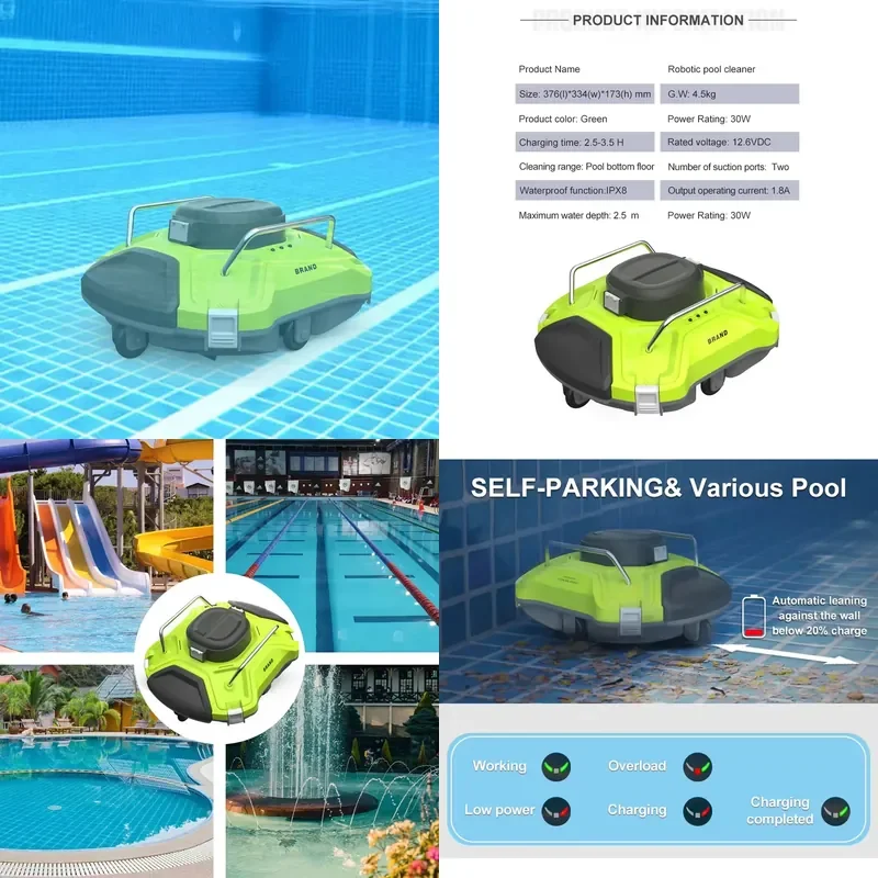 High Quality Cordless Robotic Swimming Pool Filter Cleaner