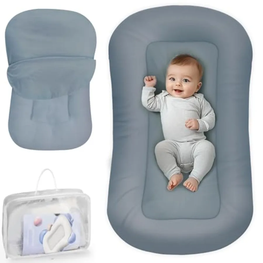 

Infant Support Cushion - Baby Support Cushion for Newborn 0-24 Months Portable Tummy Time Mat for Home and Travel Soft Cotton S