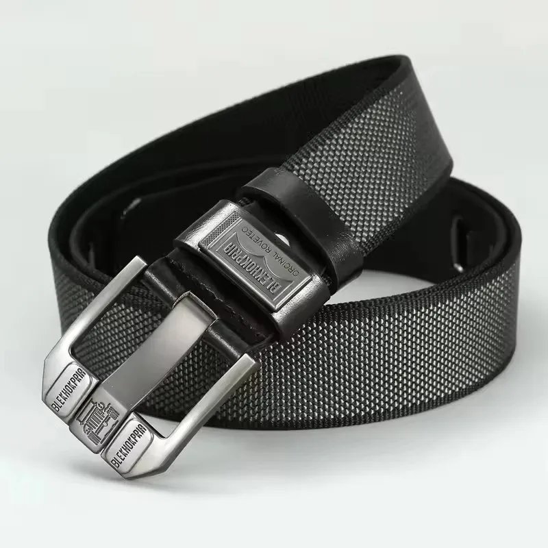 Herren Designer Casual Mode Luxus Canvas-Gürtel mit Metallnadel-Schnalle - Vielseitig für Alltag & Outdoor-Sport & Formelle Anlässe – Detail 7