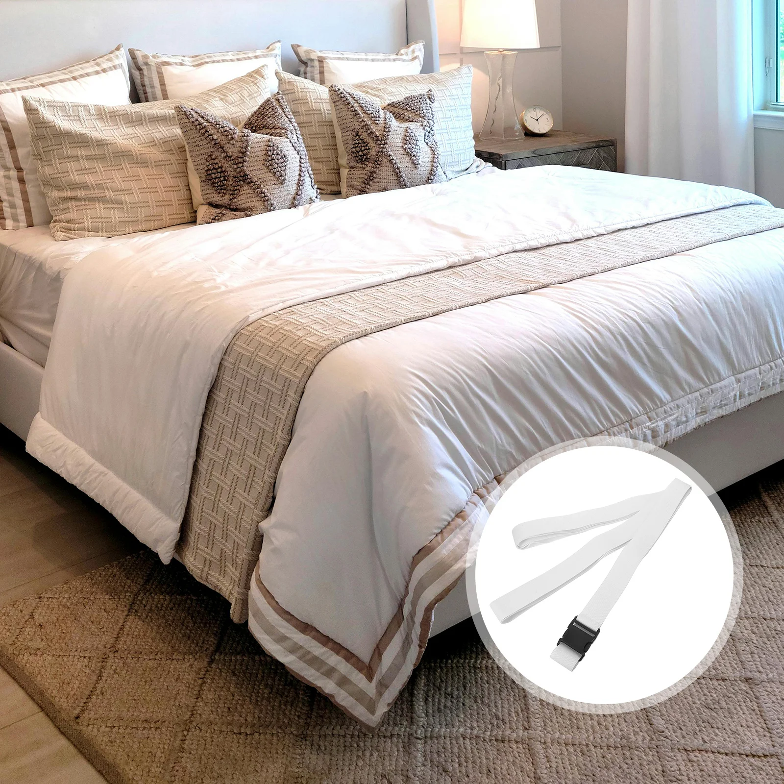 

Wear-Resistant Bed Sheet Binding Straps Multifunctional Elastic Design for Organizing Sheets Clothes Tidy Mattress Band