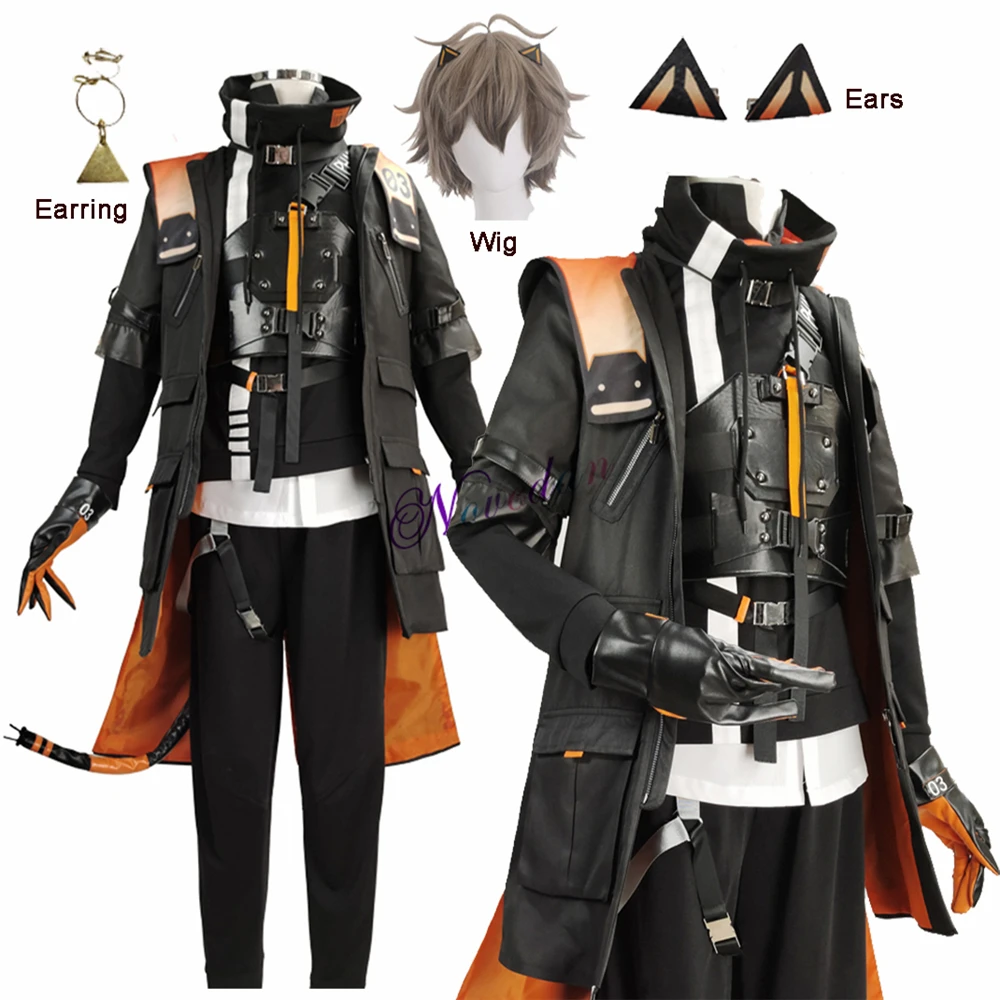 Anime Vtuber NIJISANJI Nocytx Alban Knox Game Suit Handsome Jacket Uniform Cosplay Costume Halloween Party Outfit Wig Shoes