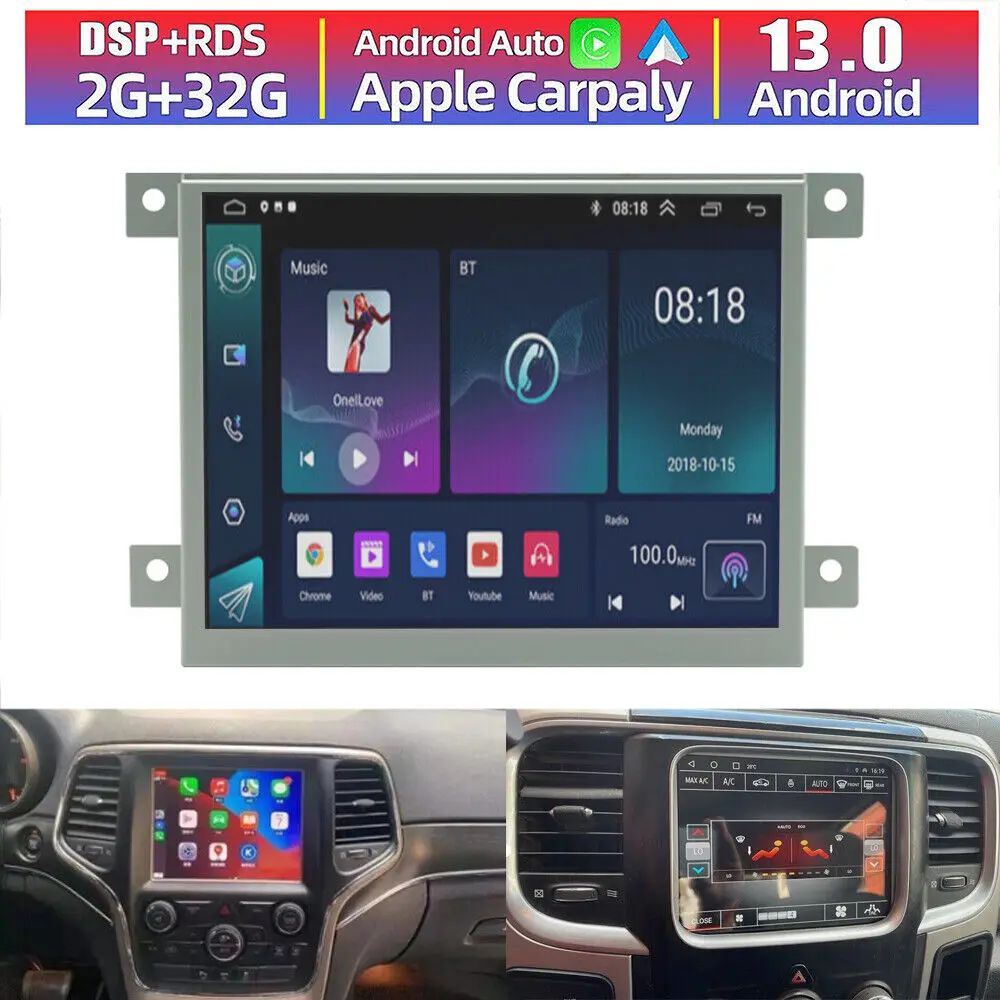 8.4 inch Android 13 2+32G Car Play Stereo Radio GPS Navigation Compatible for 2015-2021 Challenger Charger