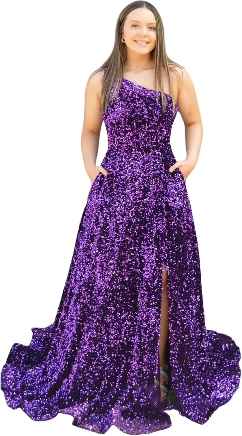 فستان طويل للحفلات الراقصة على شكل حرف A فستان سهرة رسمي ترتر لوصيفة العروس وحفلات الزفاف مع جيوب 2025 #4