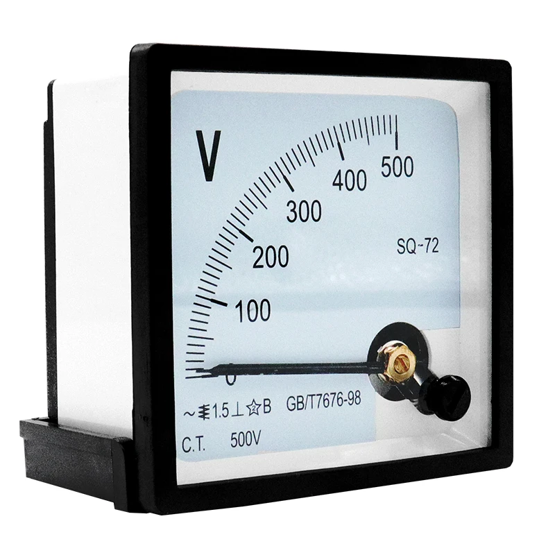 AC 0-450V 250V 300V 500V Analog Panel Volt Voltage Meter Voltmeter Gauge SQ72 72*72mm Pointer Type Meter