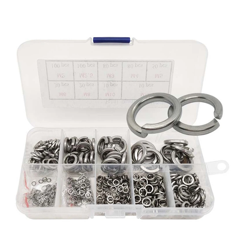 480 Stück Edelstahl M2-M12 Federscheibe Kombination Öffnungsfeder Stück für Elektronik-Hardware