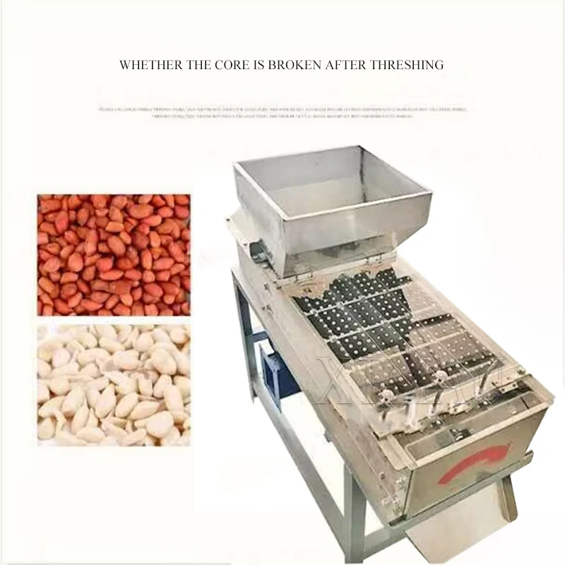 Professional Peanut Peeling 200kg/H Dry Groundnut Red Skin Peeling Splitting Machine Peanut Half Cutting Machine