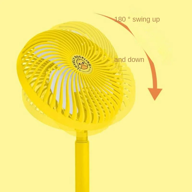 New Electric Fan Retractable Folding Small Fan USB Charging Portable Mini Desktop Fan Home Outdoor Silent Folding Electric Fan