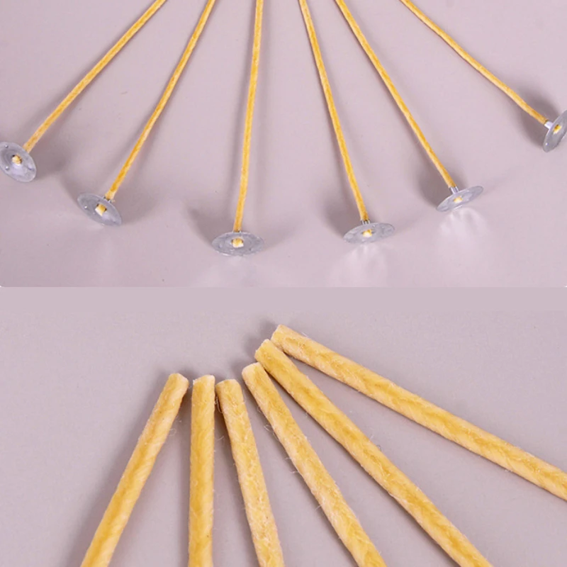 Zackoo 103Pcs Waxed Cotton Candle Wicks Set Wicks for Candles Making Supplies Smokeless Soy Oil Wax Core Line Galvanized Holder