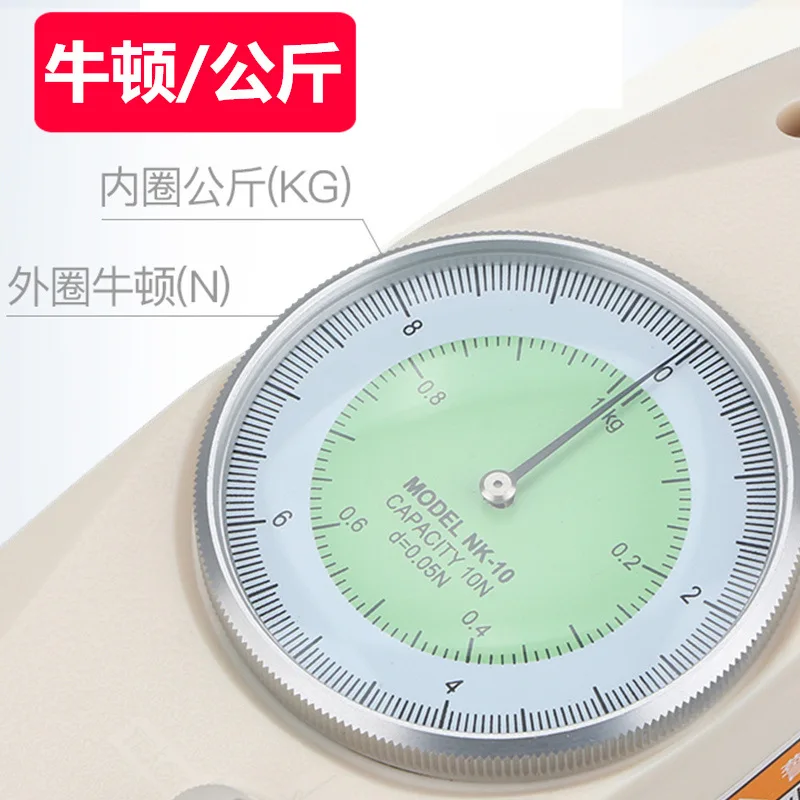 Pointer Type Push-pull Force Meter NK-10/100/500N Kg Force Meter Newton Drawing Pressure Device
