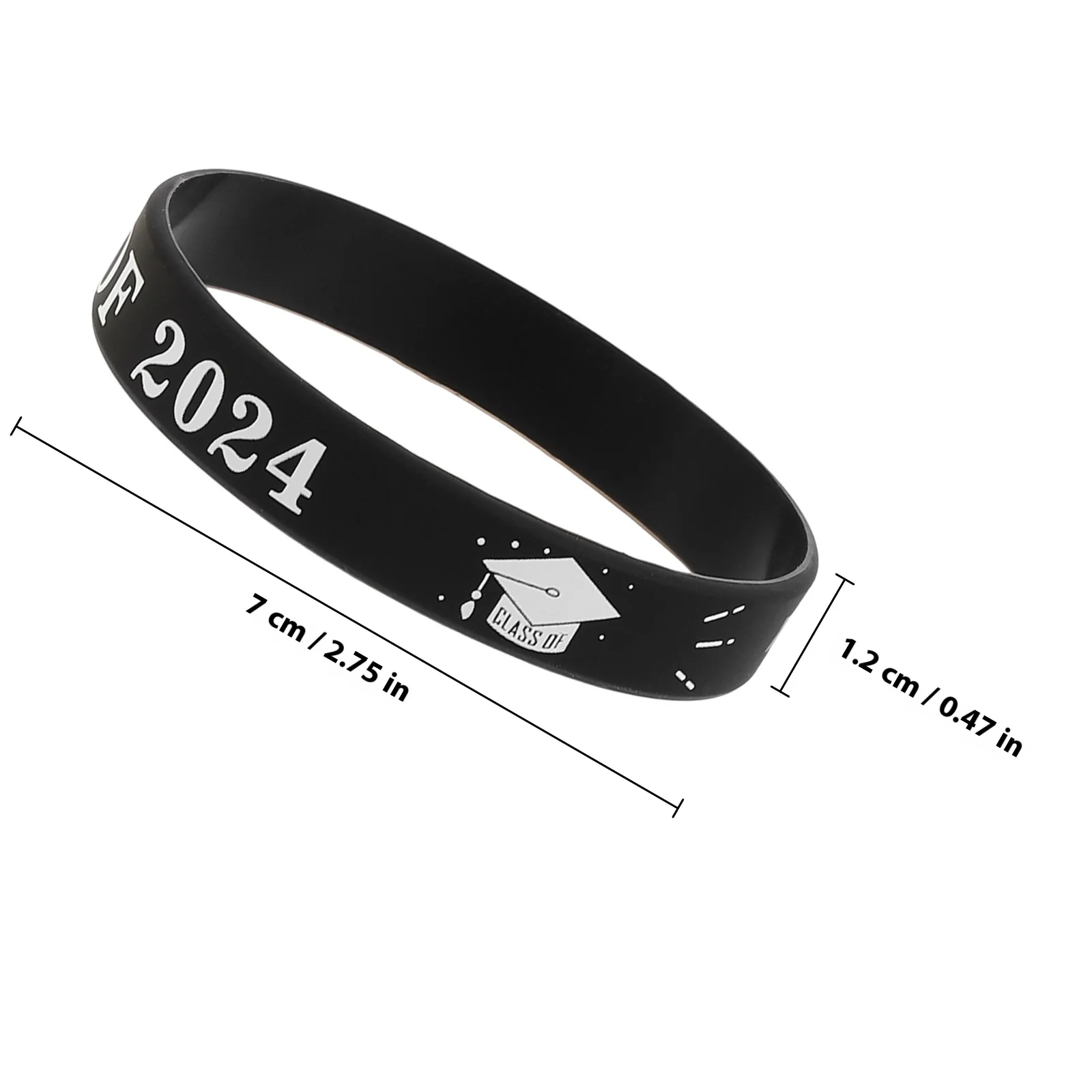 24 قطعة من أساور المعصم التخرج من السيليكون فئة 20 أساور ناعمة مريحة فئة الاحتفال بالتخرج مكونة من 20 أساور