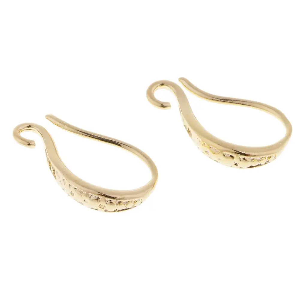 Thick Plated Earring Hooks Luxury Gold Ear Wire Jewelry Findings Supply for Women's Bead Earrings Crafting