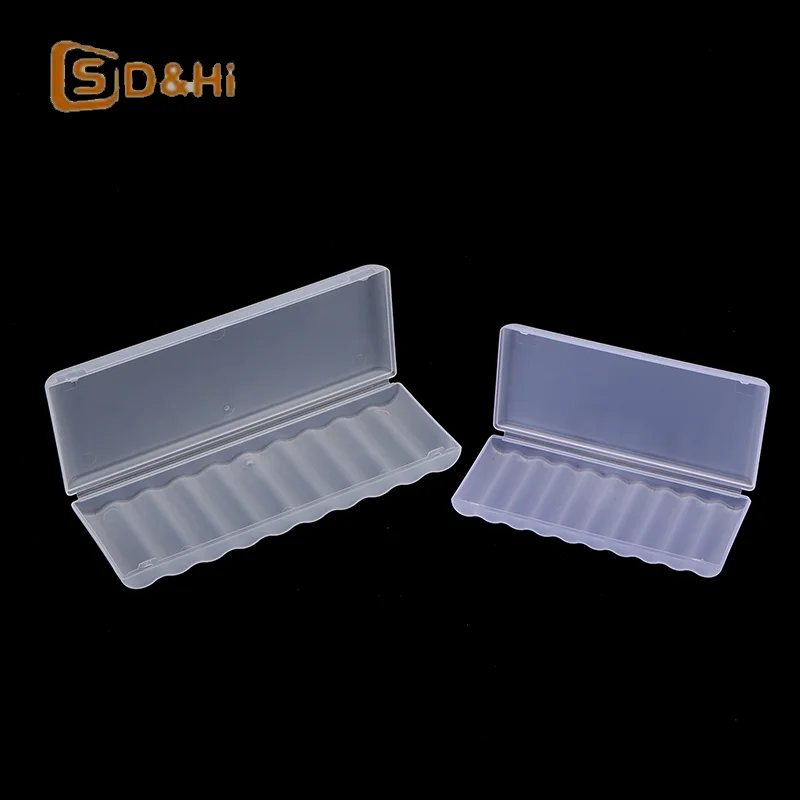 10 Slot Portable Transparent Plastic Battery Storage Box Hard Container Holder Case For AAA/AA Battery Organizer Accessories