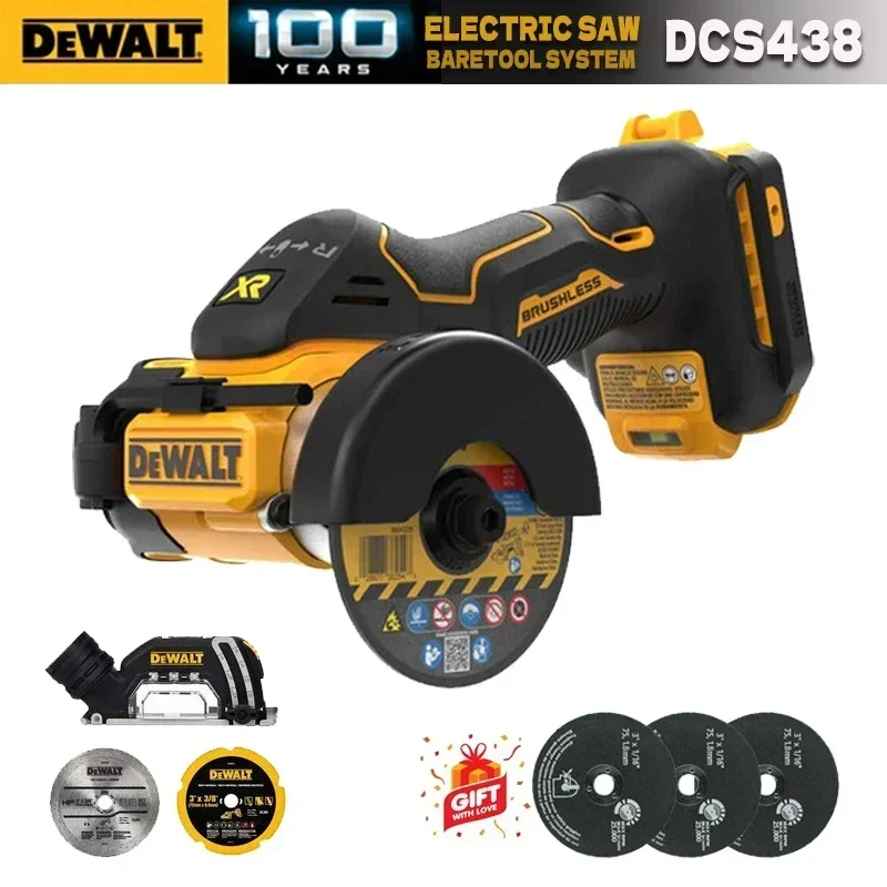 DEWALT DCS438 Cordless Angle Grinder Tool Only 20V XR Brushless Motor DCS438N Handle Cutting Saw Machine CUT OFF Power Tools