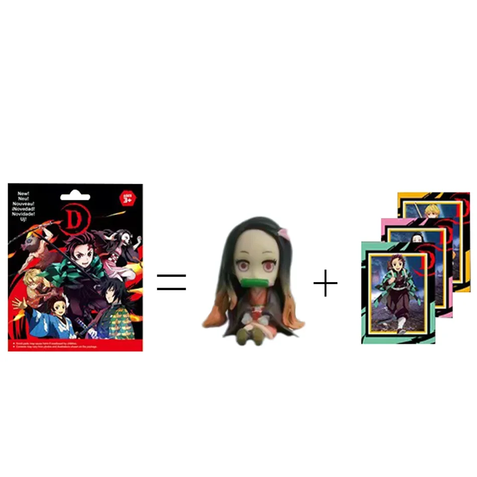 2-24pcs Anime Blind Box Demon Slayer Blade Charcoal Zhilang You Bean Shanyi Figure PVC Model Ornament Blind Box Birthday Gift