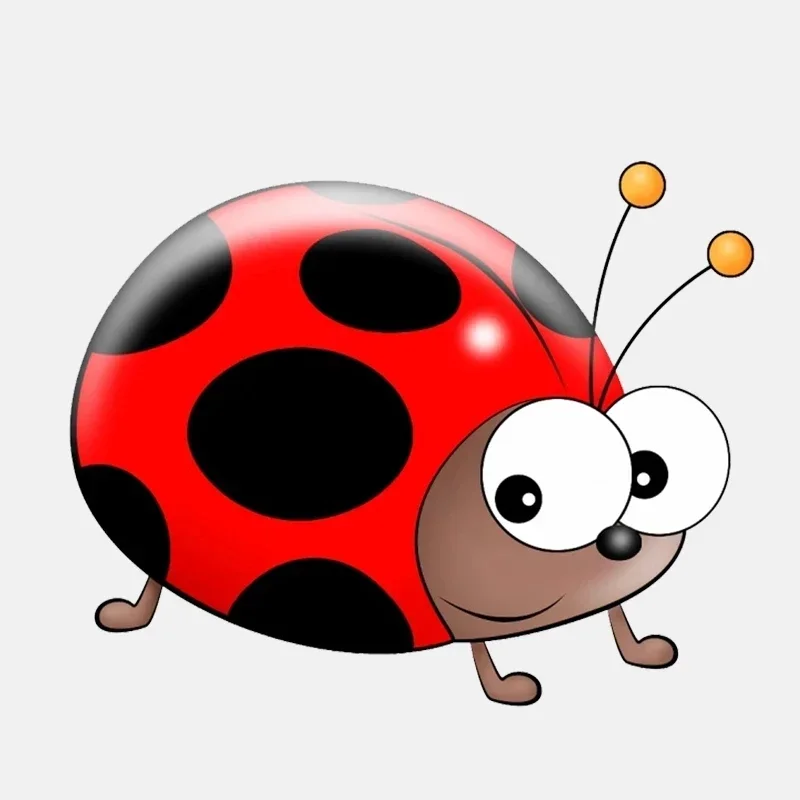 Personality PVC Decal Ladybug Car Sticker on Motorcycle Laptop Decorative Wear resistant waterproof Accessories easy to apply