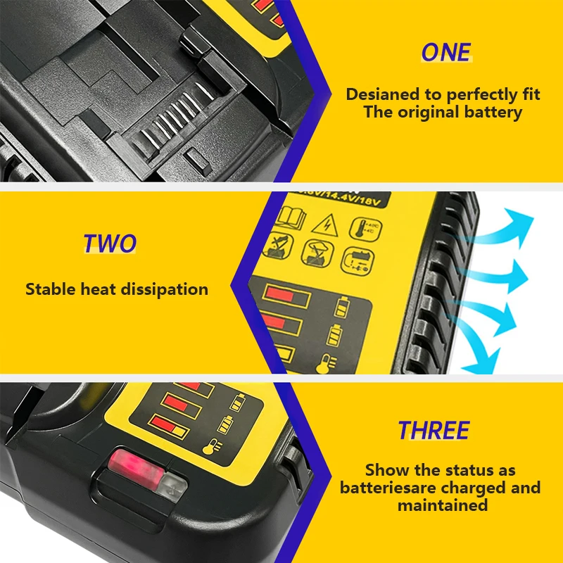 100% brand new DCB112 Replace Battery Charger For Dewalt Li-Ion Battery 10.8V 12V 14.4V 18V 20V DCB200 DCB101 DCB115 DCB107