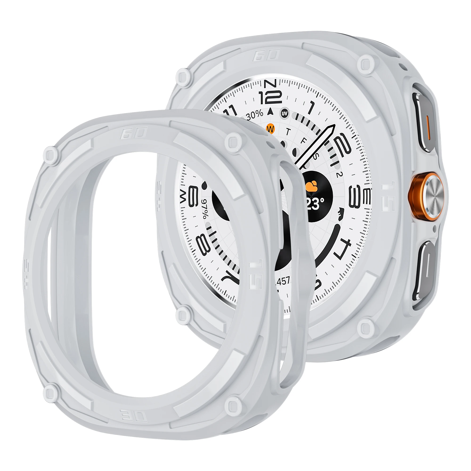 Аксессуары Watch 7 Ultra 47 мм, защитный бампер с жесткой полой рамкой для Galaxy Watch Ultra, чехол 47 мм