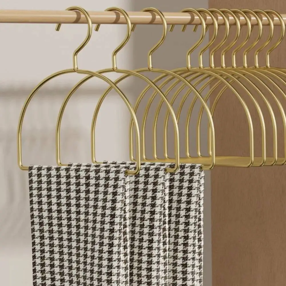 10 Stück Goldene Große Ring-Schalhalter Kleiderschrank-Aufbewahrungsregal für Krawatten Gürtel Schals – Detail 5
