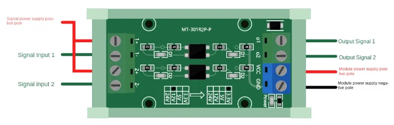 DRobot-Module de conversion de niveau à 2 voies avec isolation 12V à 3.3V