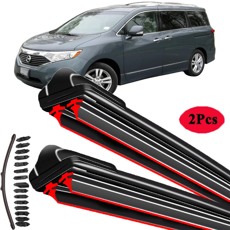 

For NISSAN QUEST V41 V42 V43 1999-2017 Car Windshield Wiper Blade Front Windscreen Brushes Washer Accessories Window Cleaning