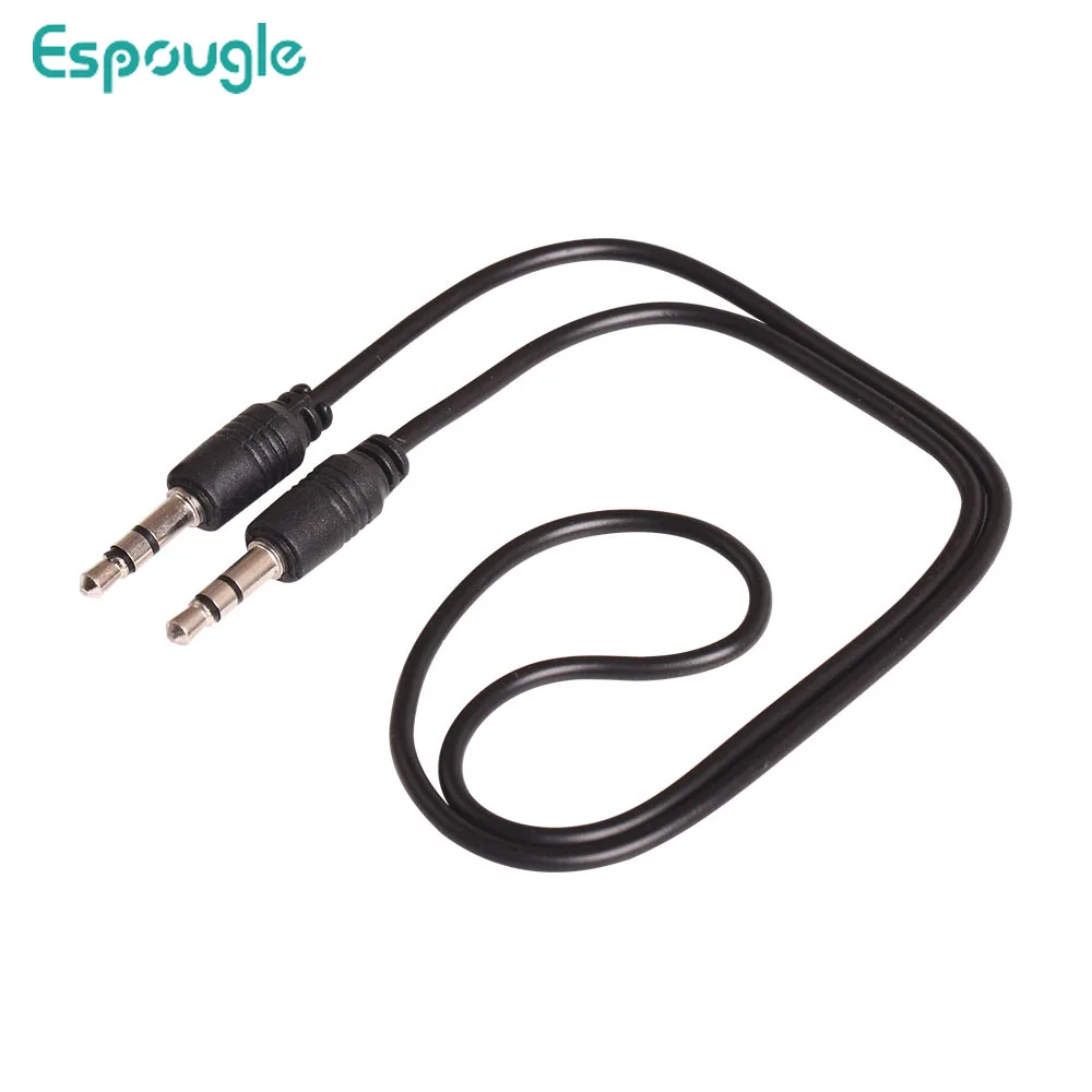 500pcs New 0.5M/0.7M/1M Earphone Headphone Stereo Audio Extension Cable Cord For Speaker Nylon Wire 3.5Mm Jack Male To Male