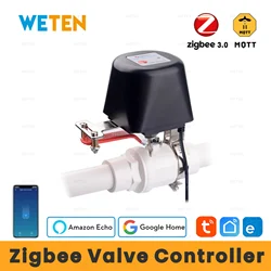 ZigBee Wifi Gas Water Valve irrigation Controller,  Work with Tuya eWeLink Hub Sonoff ZBBridge, Home Assistant via Zigbee2mqtt