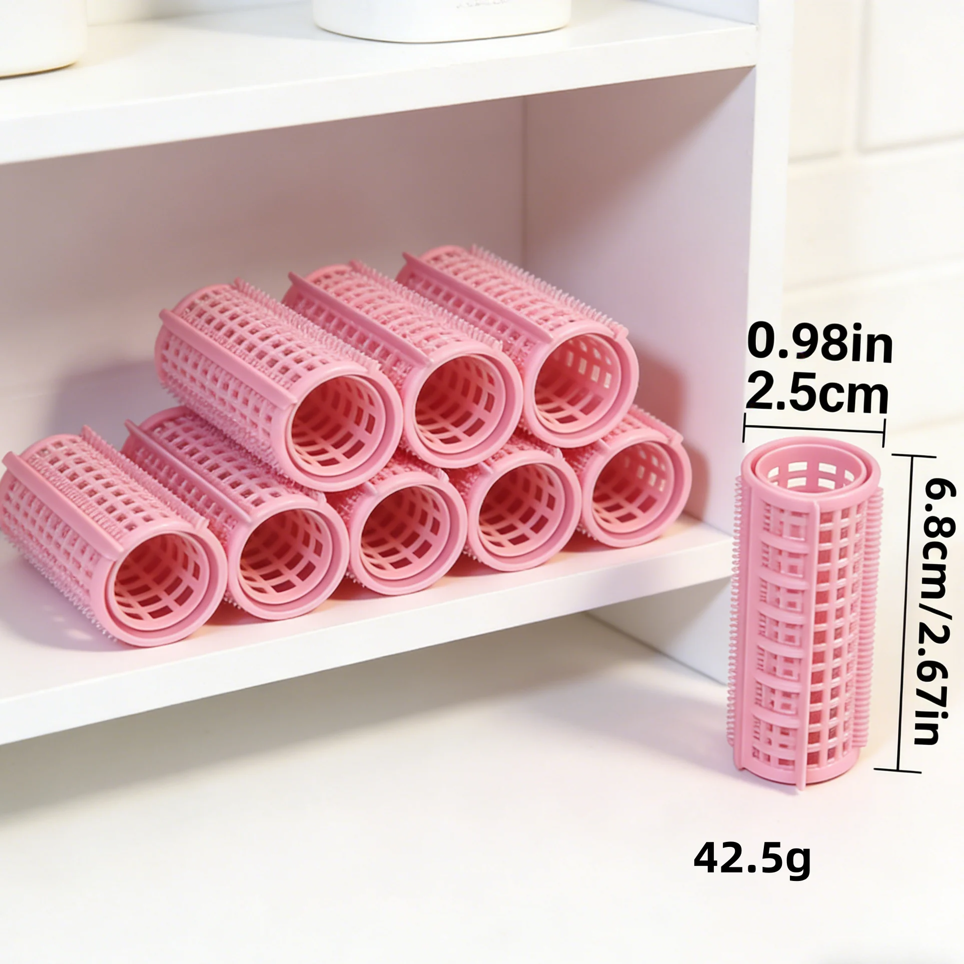 9-piece set of curly hair rollers for creating various hairstyles such as airy bangs, high forehead, and big waves. view 5