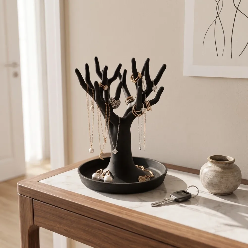 3D Printed Miscellaneous Item Storage Tray Simulated Decorative Figurine Tree-shaped Organizer Realistic Multifunctional