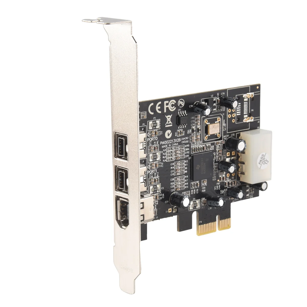 SMIEA SY-PEX30016 Il chipset TI XIO2213B a 3 porte IEEE 1394 Firewire 1394B e 1394A PCIe 1.1 X1 richiede driver legacy