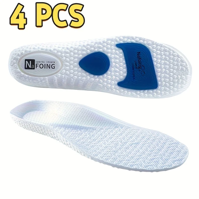 

4 PCS Sports Insoles for Running - Soft Lightweight Shock-Absorbing High-Elasticity Breathable Deodorizing Comfortable Shoe
