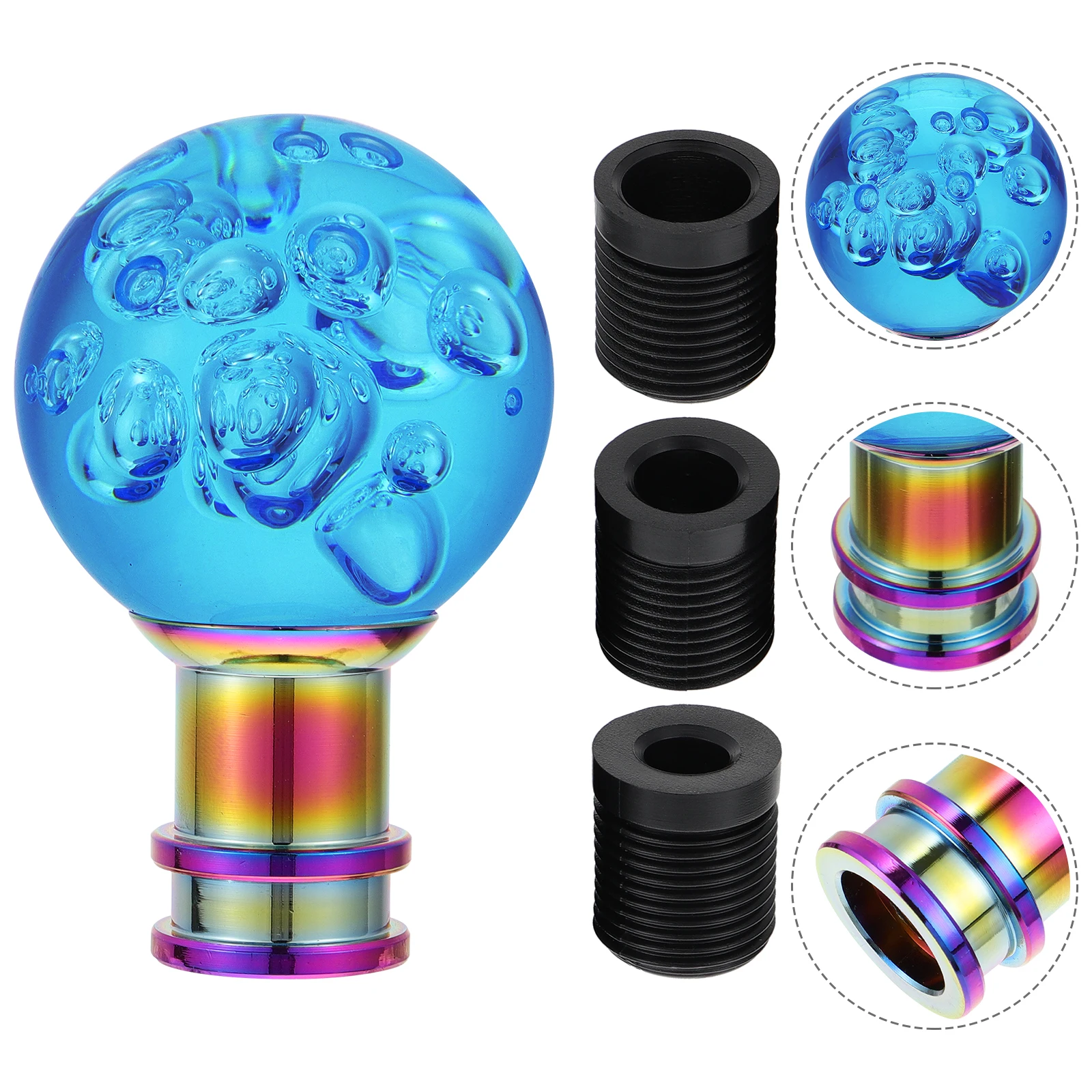 

1 set Gear Knob Head Round Acrylic Transparent Car Shift Adapter Durable Manual Suv Truck Shifter Handle Decorative Crystal