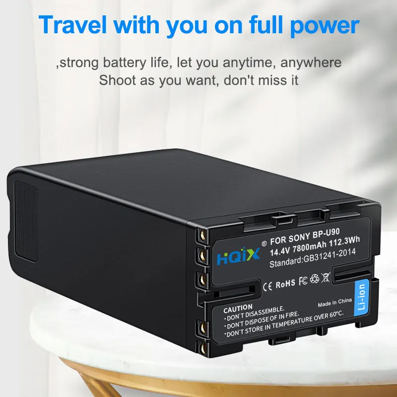 HQIX for Sony PMW-300K2 300K1 EX1 EX280 F3K F3 PXW-FS5K FS7K FS7 FS5 M2X160 X180 X200 X280 Z190 Z280 Game BP-U90 Charger Battery