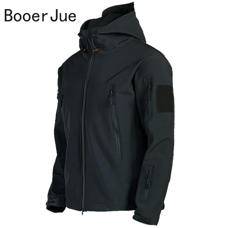Men's Tactical Windproof Waterproof Jacket Army Combat Jackets Men Hooded Bomber Coats Military Shark Skin Soft Shell Jackets