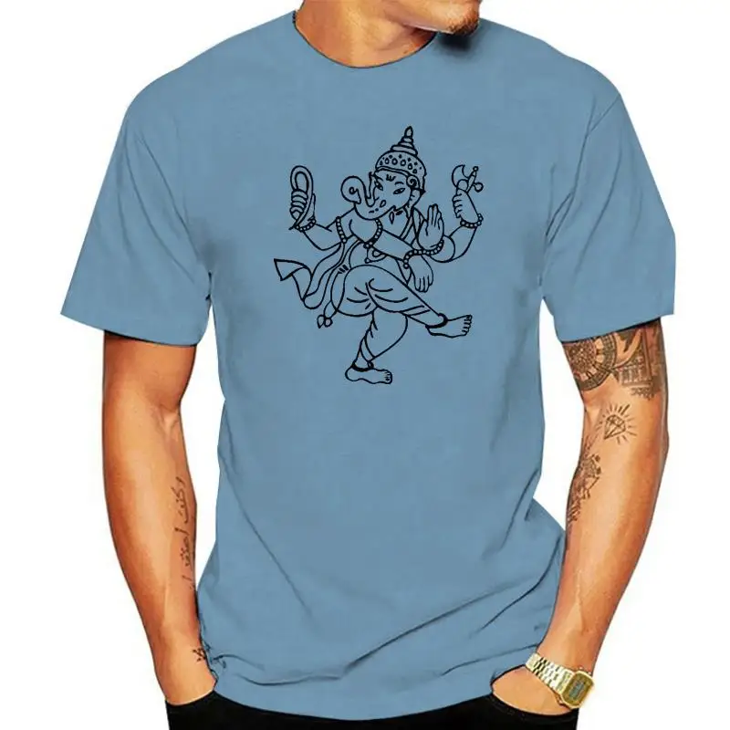 DANCING GANESHA ART MENS T SHIRT HINDU INDIA INDIAN GANAPATI GANESH GOD IDOL(1)