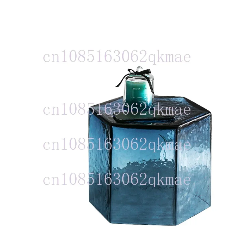 After the simple light luxury living room sofa glass tea art personality art floor ornament corner few