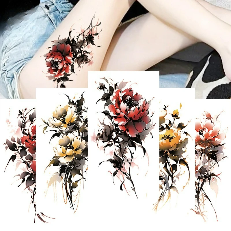 

Small full arm Temporary Tattoos,Tattoo Stickers,Waterproof Long-Lasting,Fake Tattoo,body art for men and women,flower,tiger