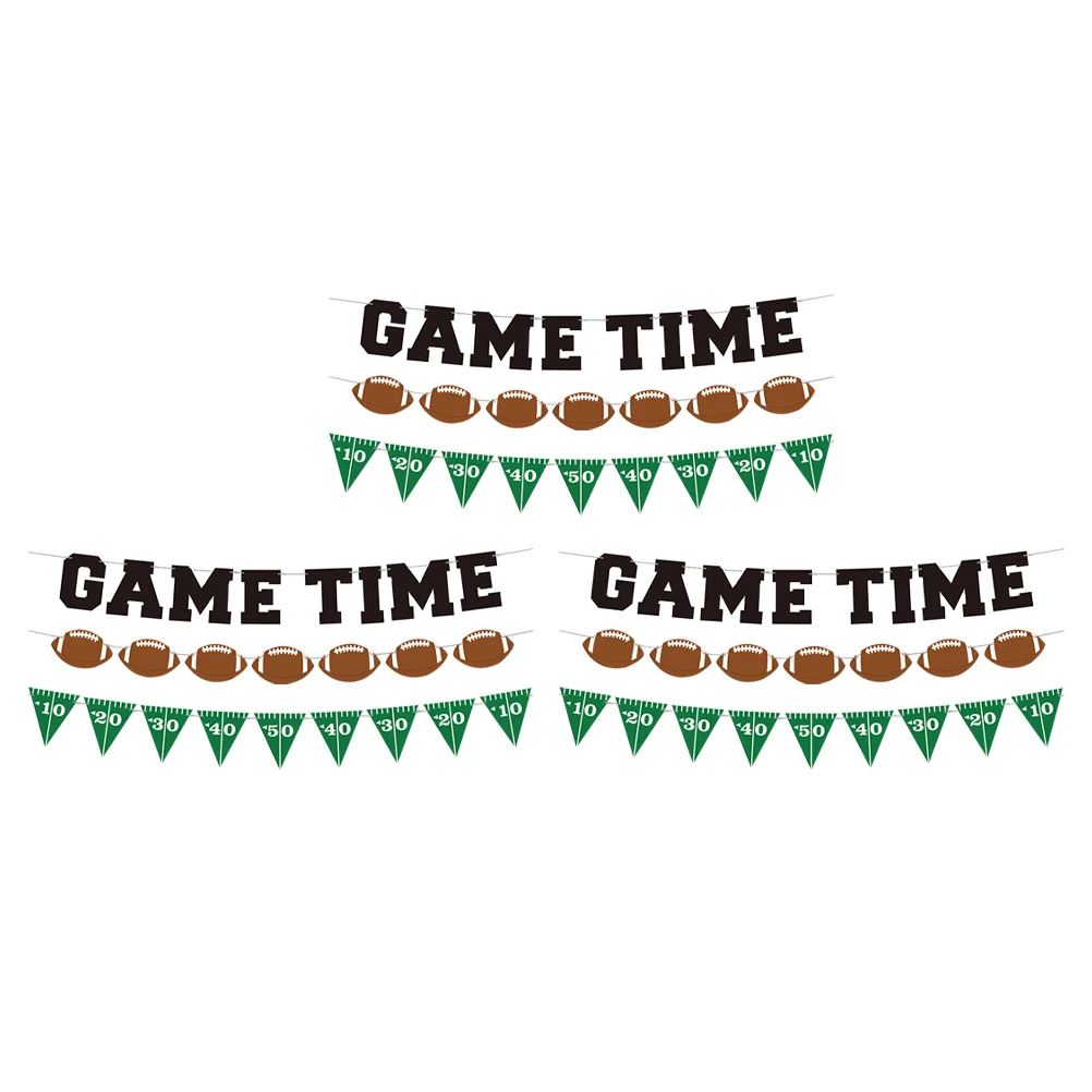 

Rugby Party Decorations Football for Banner Birthday Favors Hanging Wall Theme Sports Themed Garland